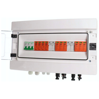 Rozdzielnica hermetyczna PV 1000V DC/AC  fotowoltaika + wkładki topikowe gPV  - 2 stringi