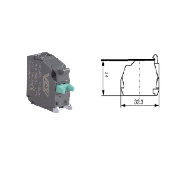STYK XB5-BE101 1NO ZIELONY