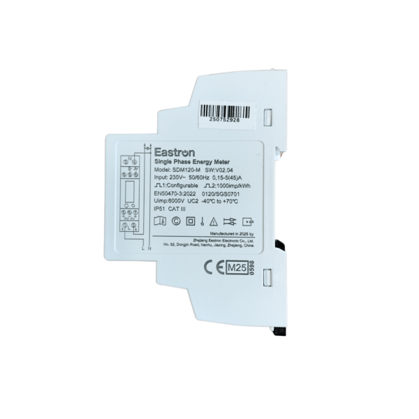 VCX Eastron Licznik energii jednofazowy Modbus bok